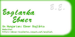 boglarka ebner business card